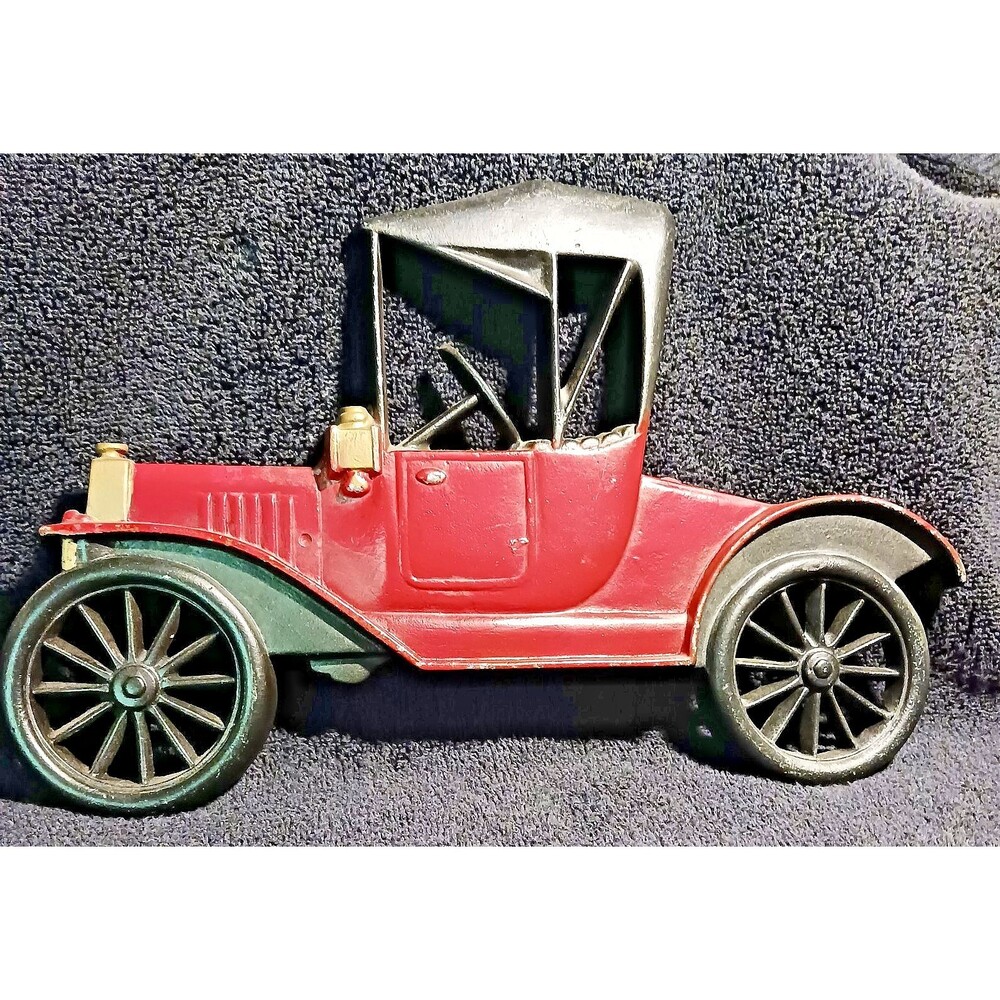 Vtg Midwest Cast Iron Ford Model T Car Wall Hanging Plaque DecorAC-3 USA Sutton